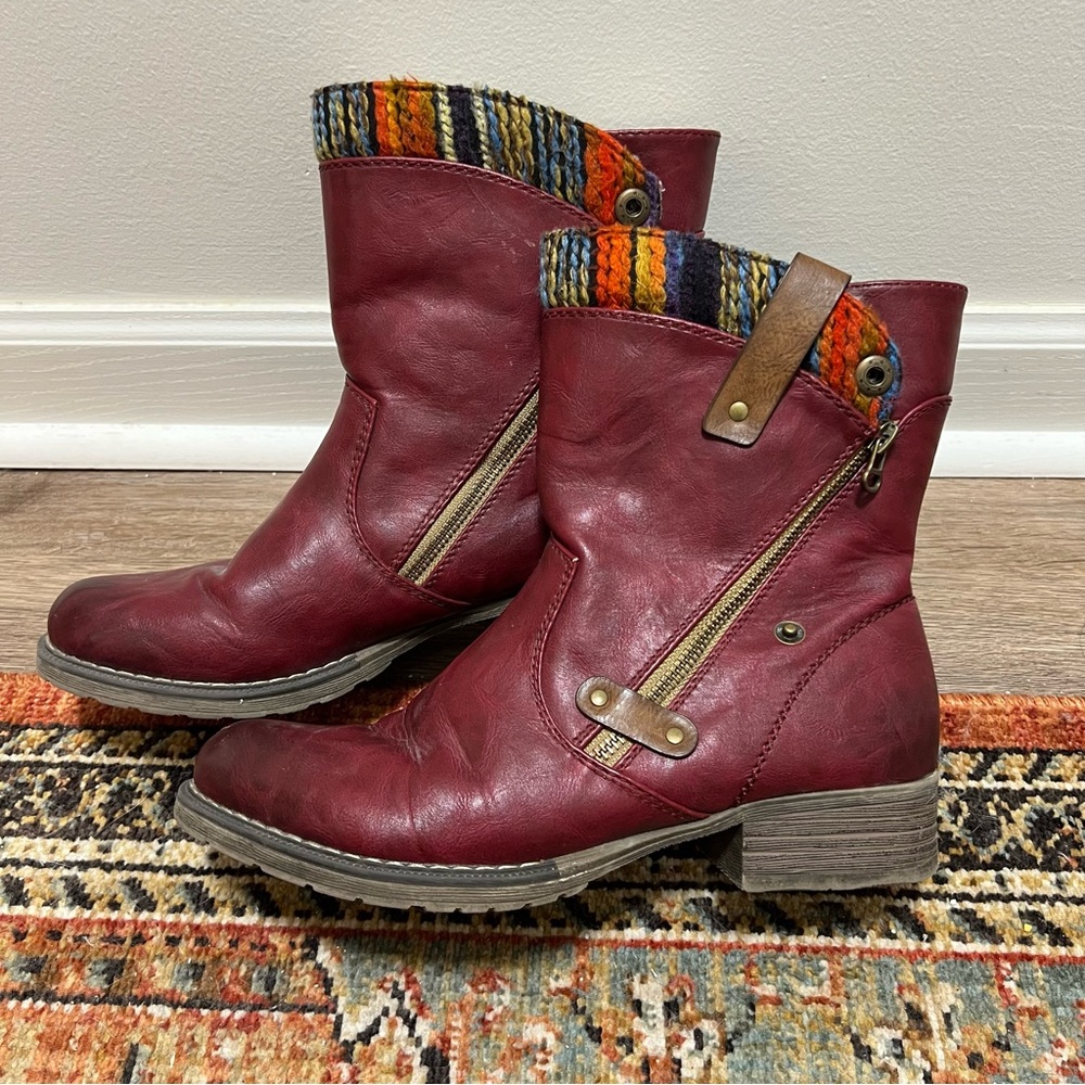 Rieker Amy fleece-lined zip boots // EU 41